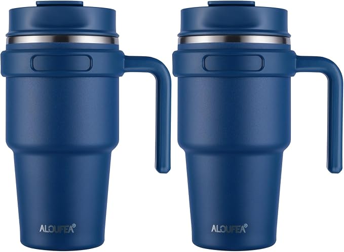 20 oz Insulated Travel Coffee Mug Tumbler by ALOUFEA