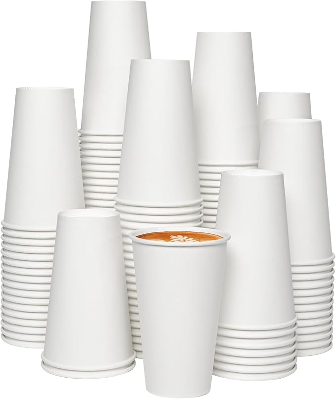 JOLLY CHEF 16 oz Disposable Coffee Cups 210 Pack | Hot Beverage Paper Cups by JOLLYCHEF