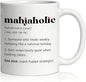 Mahjaholic Funny Mahjong Ceramic Mug Gift 11 Oz | Funny Mahjong Dictionary by Unknown