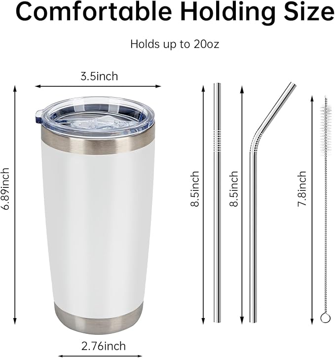 IEOVIEE 32 Pack 20oz Stainless Steel Insulated Bulk Tumblers - Image 3