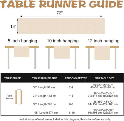 Boho Modern Geometric Dining Table Runner, Circle Abstract Art Burlap | Kitchen - Image 3