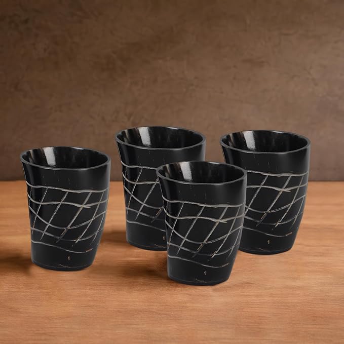 Handicrafts Home Viking Horn Shot Glasses Set of 4, Handmade Natural Ox Horn - Image 5