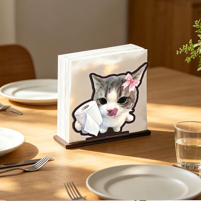 Funny Cat Napkin Holder for Table - Image 2