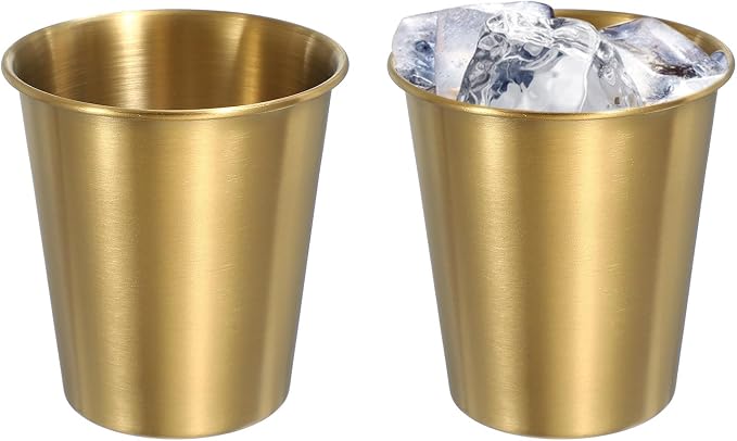 uxcell 2 Pcs Stainless Steel Cups, 10oz/300ml Metal Cups Double Wall Tumbler by uxcell