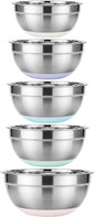 5PCS Stainless Steel Mixing Bowls Set by Unknown