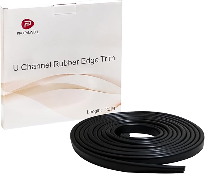 Rubber Edge Trim, 1/16" U Channel Edge Trim, EPDM Edge Protector, Length 20Ft - Image 4