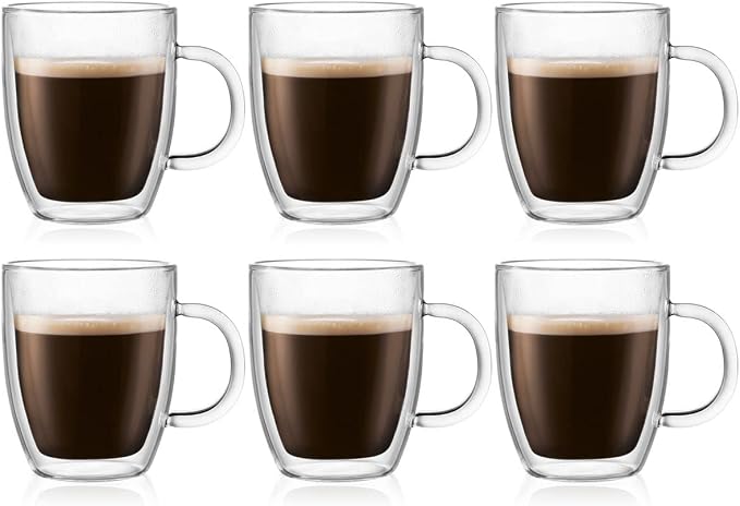 Bodum 10oz Bistro Double Wall Insulated Mug, High-Heat Borosilicate Glass by Bodum