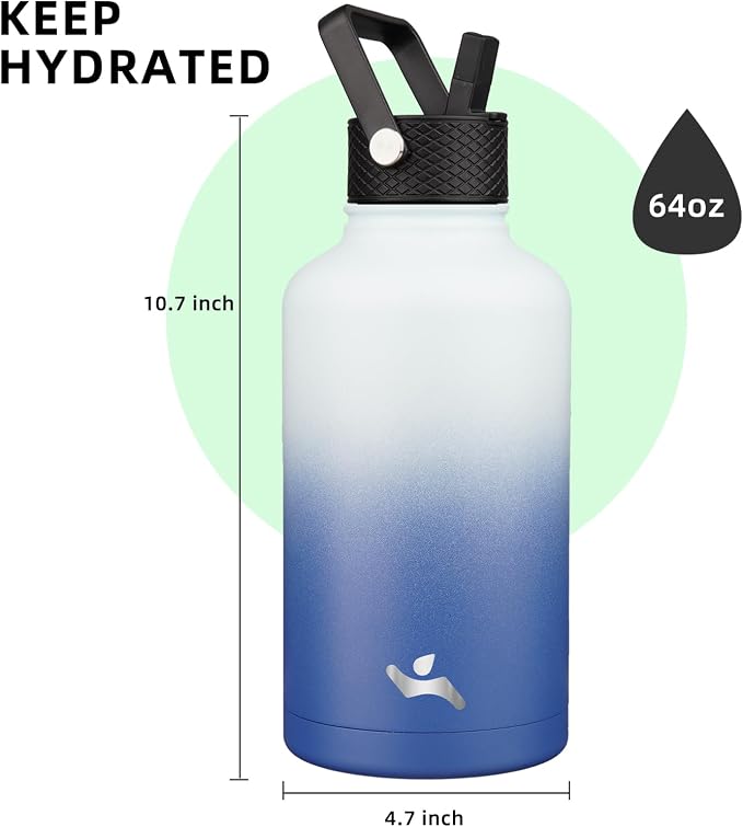 Konokyo Half Gallon Insulated Water Bottle - Image 3