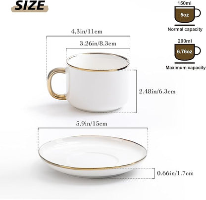 Agyiuns Tea Cups and Saucers - Image 4