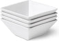 Porcelain Cereal Bowls Set of 4, 23 Oz Square Serving Bowls Set | 6in Classic by Unknown