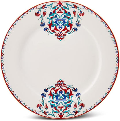 Karaca Nakkas 24-Piece Porcelain Dinner Set for 6 People, Unique Design, Crockery and Plates, Daily and Special Occasions, Chic and Elegant Table Service
