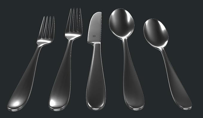 Silverware Set for 4 – 18/10 Stainless Steel Flatware, Mirror Finish, - Image 2