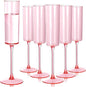 Ciaell 24 Pack Pink Plastic Champagne Flutes by Ciaell