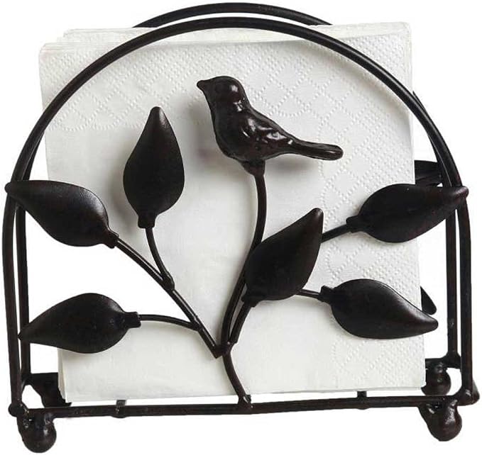 Cast Iron Bird & Tree Classic Napkin Holder/Tabletop Freestanding Tissue - Image 3