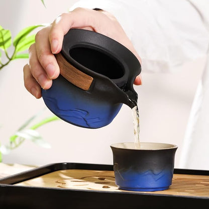 LURRIER Gongfu tea sets, Portable Ceramic TeaSet, Asian Tea sets - Image 6