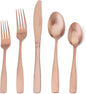 Matte Rose Gold Silverware Set, 20-Piece Stainless Steel Flatware set, by OCEExquisitesilverware