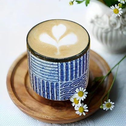 Japanese Tea Cups 6.42oz Ceramic Coffee Mug No Handle Set of 4 | Classic - Image 7