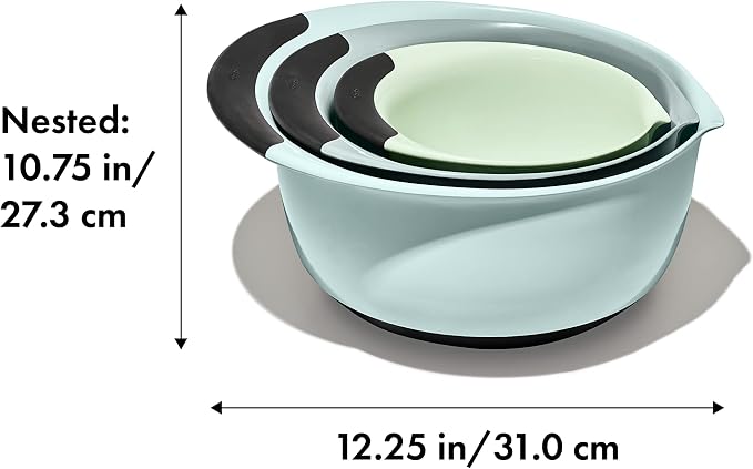 OXO Good Grips 3-Piece Plastic Mixing Bowl Set - Image 2