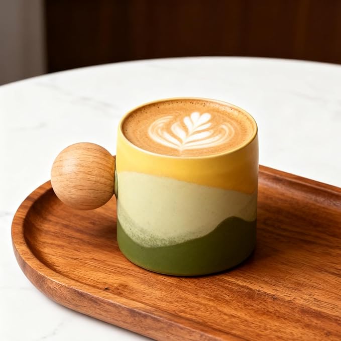 2.4oz Ceramic Espresso Cups Set of 4, Small Coffee Cups - Image 4