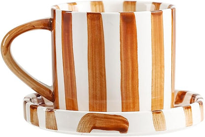 Espresso Cups Ceramic Coffee Mug Series European Striped Dot Coffee Cup And by CACXKEP