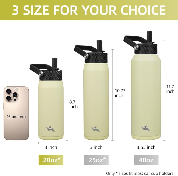 Konokyo 20 oz Insulated Stainless Steel Water Bottle - Image 5
