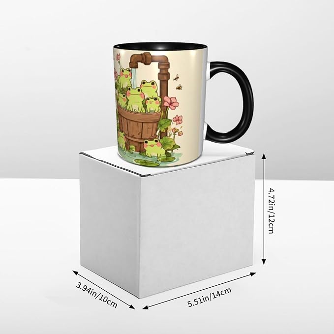 FyLybois Frog Coffee Mug 11 Ounce Mugs Ceramic Tea Cup Drinking Water Cups | - Image 6