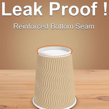 Hot Paper Cups_12 oz Disposable Insulated Corrugated Sleeve Ripple Wall Paper - Image 4