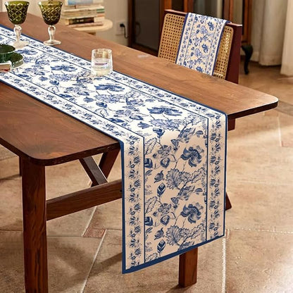 WRAPAHOLIC Blue Floral Table Runner - Image 4