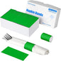 Germiwipe 2500 Pcs Green Napkin Bands,Paper Napkin Rings Self-Adhesive,Silverware Wraps Bands, Perfect for Birthday Parties, Weddings, Family Reunion & Events