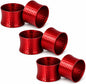 ITOS365 Red Napkin Rings Set of 6, Handmade Hammered Metal Napkin Ring Holders by ITOS365