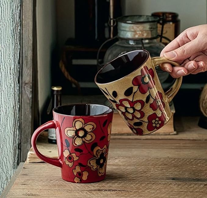 Coffee Mugs 12 oz with Spoon and Lid, Novelty Ceramic Coffee Cups - Image 3