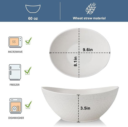 65oz Large Salad Bowls Ivory - Image 3