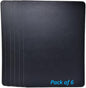 Nikalaz Set of 6 Placemats Made of Recycled Leather (18"x13", Black)