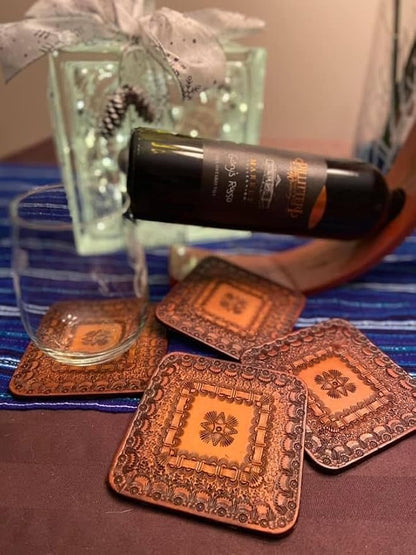 Leather Coasters 4"- 4 or 25 Packs Unfinished - Image 6