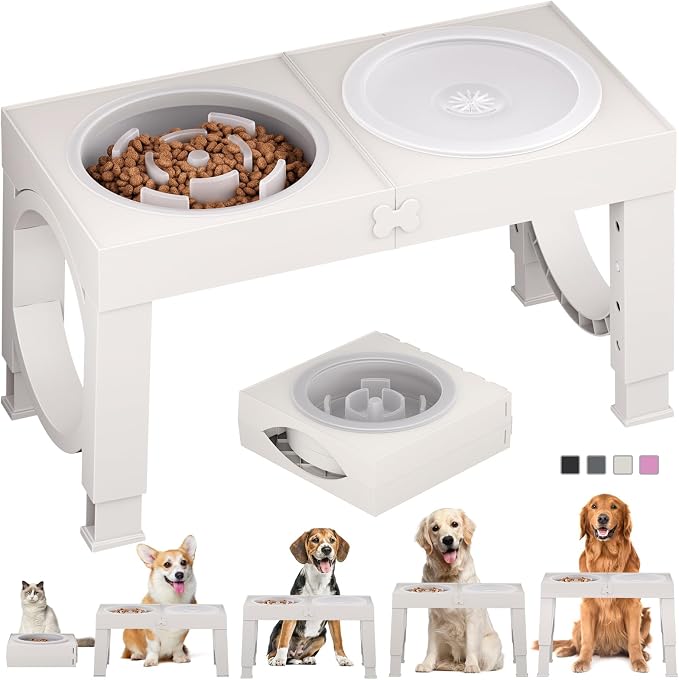 XIAZ Elevated Dog Bowls Large Breed Raised Dogs Bowl Stand Large/Medium Sized by XiaZPet