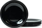 Melamine Beaded Appetizer/Salad/Dessert/Side Plates, Black, Set of 6, 8.5 inch, Platter, Serving Dishes, Kid-Friendly, Chip and Break-Resistant, Durable, for Indoor and Outdoor, Dishwasher Safe