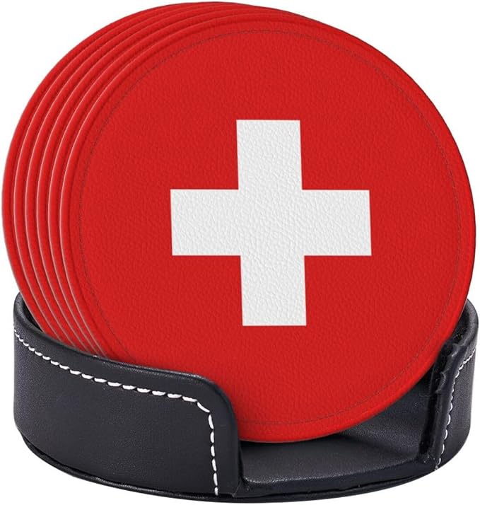Swiss Flag Coasters for Drinks - Image 8