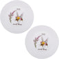 2 PCS Tea & Coffee Saucers, Honey Bee Pattern Ceramic Tea Plates Round Cup by Unknown