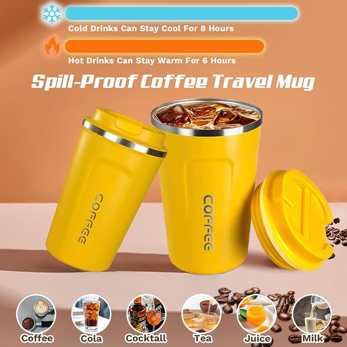 SPLMIFA Travel coffee mugs leak-proof, reusable coffee cup - Image 2