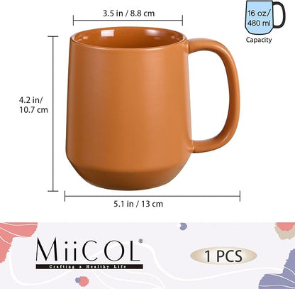 Miicol Ceramic Coffee Mug, 16 oz Large Coffee Cup, Tea Mug - Image 3