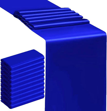 Satin Royal Blue Table Runners 10 Pack by SINSSOWL