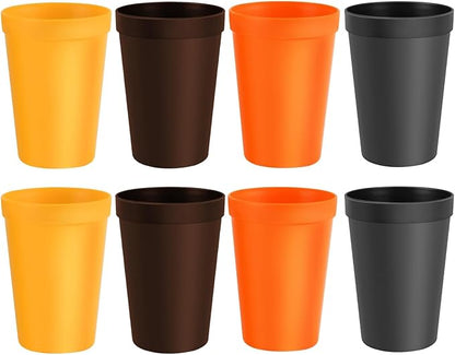 8-Pack 15.2oz Plastic Cups, BPA-Free Reusable Drinking Cups, Unbreakable PP by Unknown