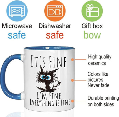 FALJIOK Funny Cat Coffee Mug Gifts - Image 3