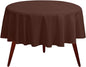 Gee Di Moda Round Tablecloth - 132 Inch Chocolate Round Table Cloth for 72 to 96 Inch Round Tables - Heavy Duty Washable Fabric - for Buffet Table, Holiday Party, Dinner, Wedding & Baby Shower