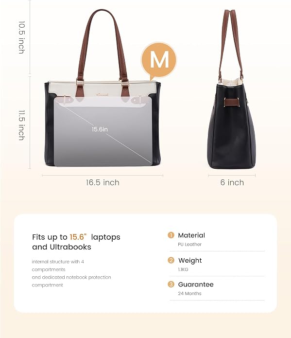 LOVEVOOK Laptop Tote Bag for Women Work, Teacher Tote Bag - Image 4