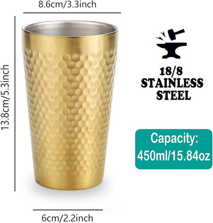BEFOY Pint Cup - 16oz Double Layer Cup Wall Stainless Steel Unbreakable Hot & - Image 5