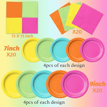 CMUSKO 150pcs Tropical Plates and Napkins - Image 4