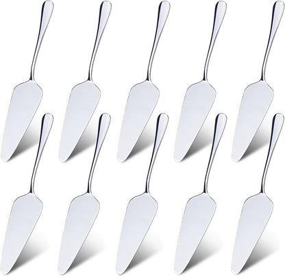 RETON 10 Pcs Stainless Steel Pie/Cake/Pizza Server Holder, Mirror Finished and by RETON