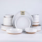 AmorArc Dinnerware Sets for 4, 16 Pieces Ceramic Plates and Bowls Set | Scratch by AmorArc