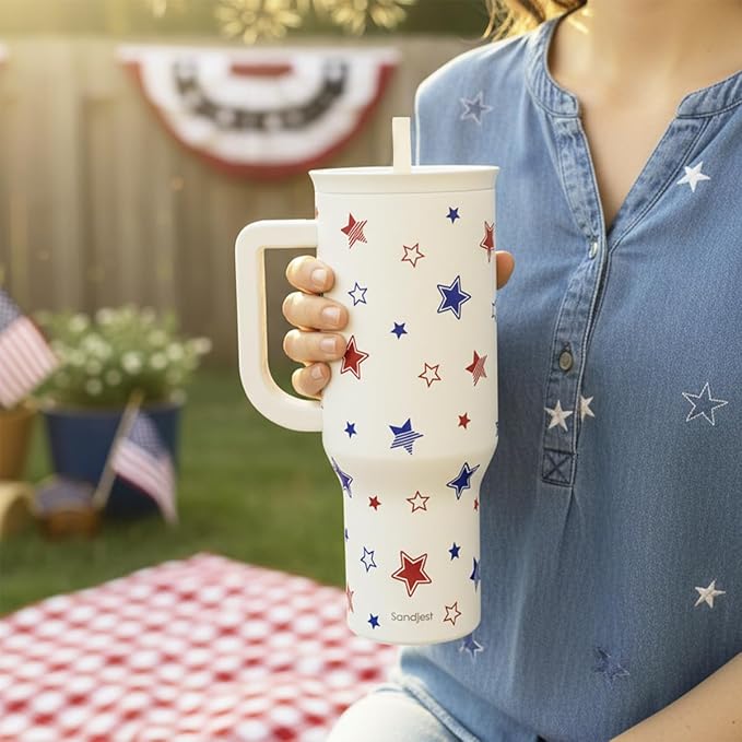 SANDJEST American Flag 40oz Tumbler - Image 6